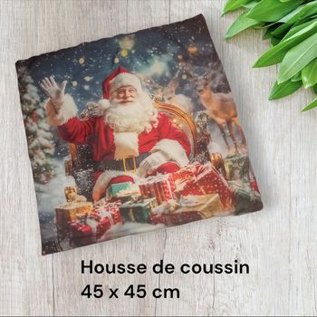 Housse de coussin noel père noël