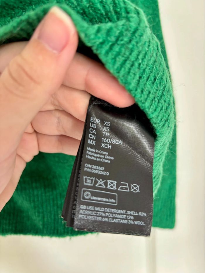 Pull vert H&M taille XS - photo numéro 4