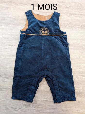 Salopette marine neuve Obaibi - Taille : 1 mois