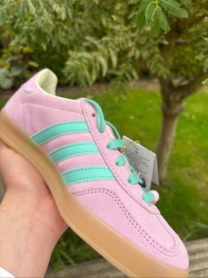 Adidas Gazelle lilas rose vert pastel - photo numéro 3
