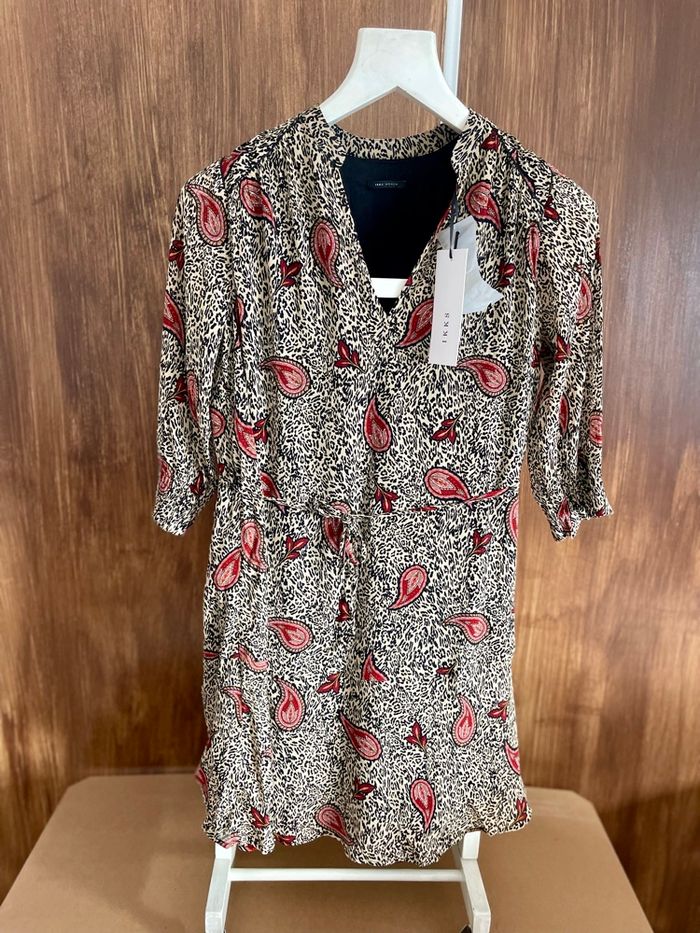 🌞Robe élégante IKKS 🌞 écru motif Paisley - photo numéro 2