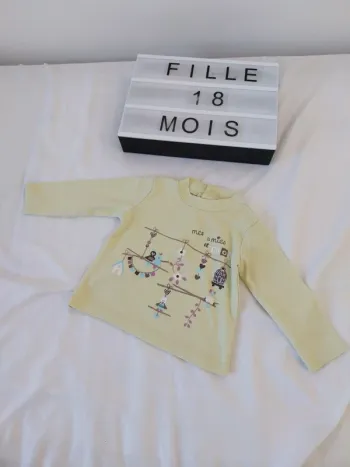 Tee-shirt manche longue fille 18 mois
