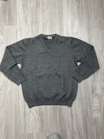 Pull gris moucheté en laine mérinos TS