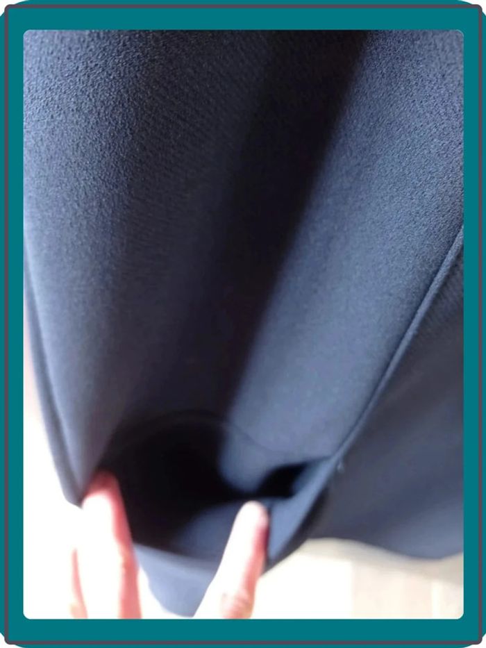 Robe longue bleue marine manches ¾ La Fée Maraboutée taille 34 neuve - photo numéro 5