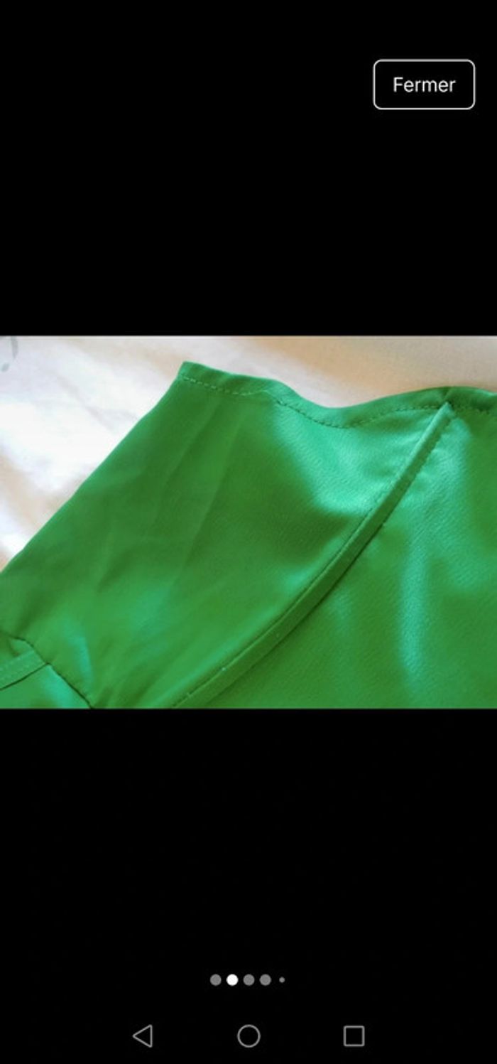 Corset vert en satin - photo numéro 2