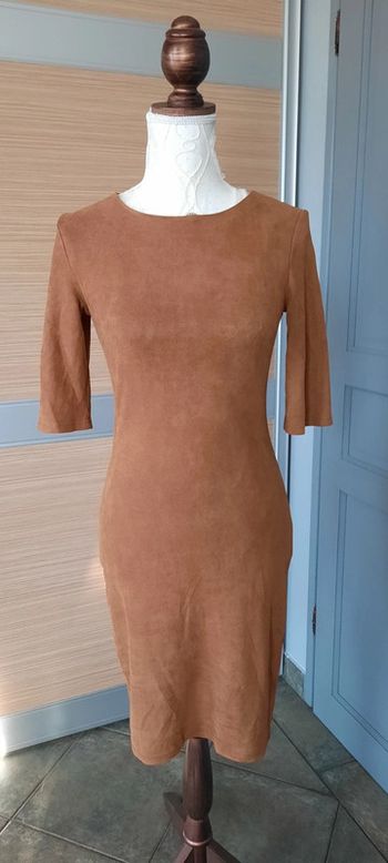 Robe manches 3/4 camel taille 38 Vintage Dressing