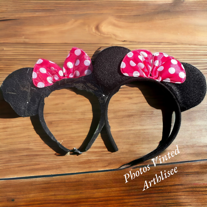 Lot 2 serre-têtes Minnie fuchsia taille unique NSE (7€)