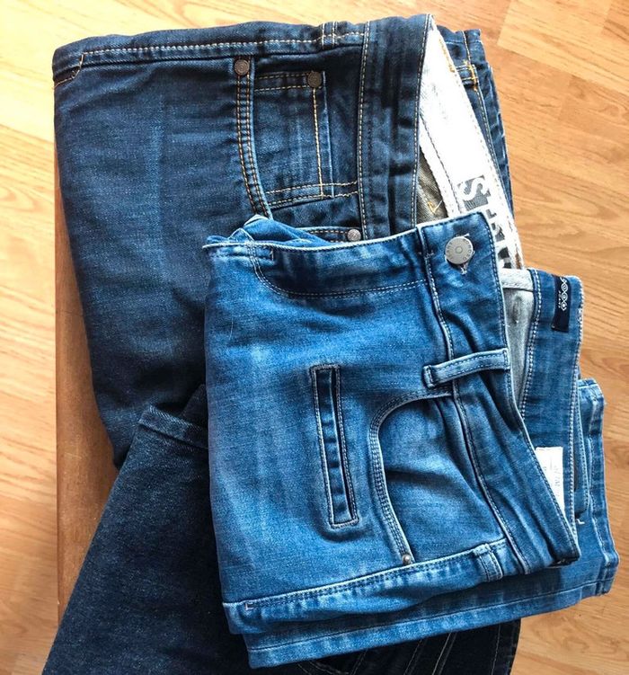 👖 LOT : 2 jeans denim droits et taille haute - Taille 40 (Bonobo / Nixon)