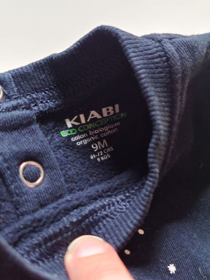 Sweat de Noël Bleu Foncé Coton Kiabi 9 mois - photo numéro 5