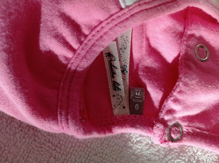 Robe rose et blanche taille 9 - 71 cm marque marque graine d'orge - photo numéro 3