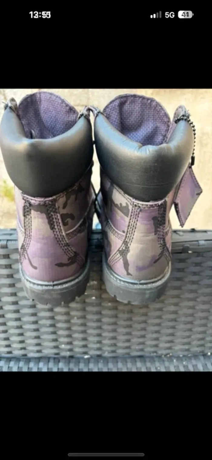 Timberland en tissu premium noir camouflage iris taille 37 - photo numéro 19