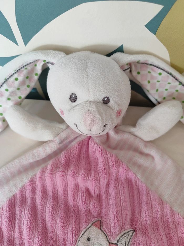 Doudou plat lapin mots d'enfants - photo numéro 3