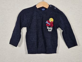 Pull lege bleu marine mio dino 12 mois 80 cm 