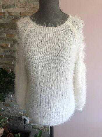 Pull poilu écru 34/36