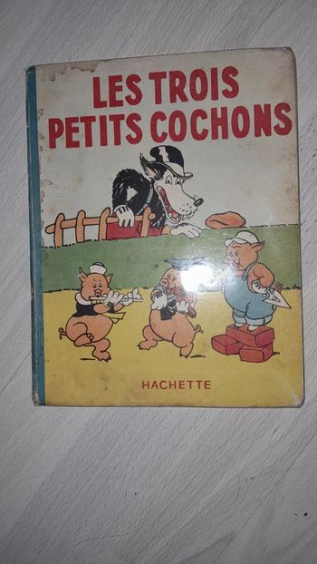 Magnifique livre ancien 1934 les 3 petits cochons illustré