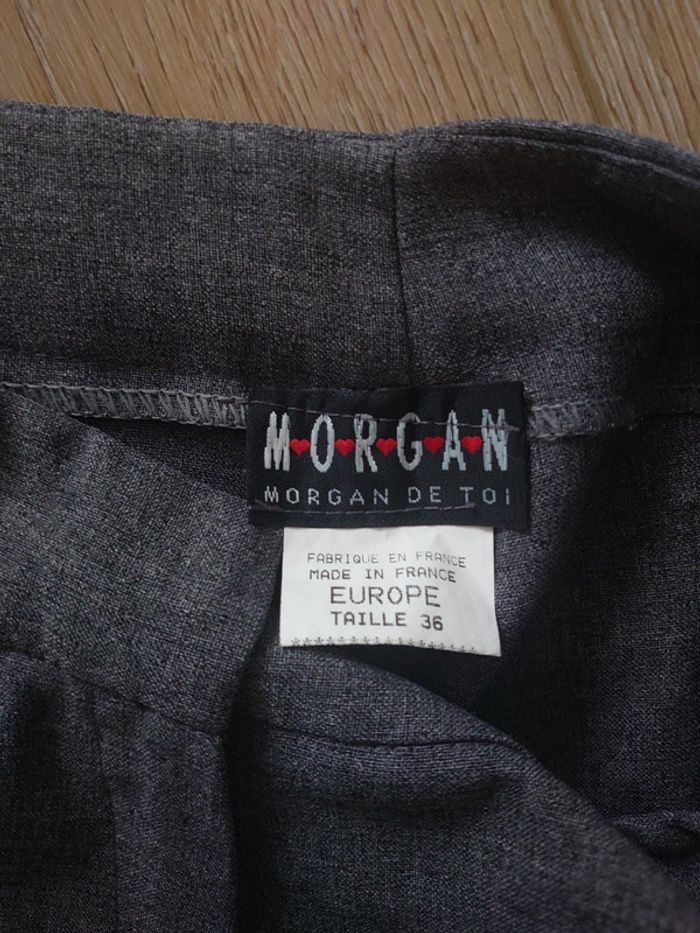 Pantacourt gris chiné - photo numéro 2