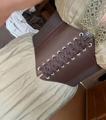 A15 Ceinture gaine corset vintage rétro ajustable marron