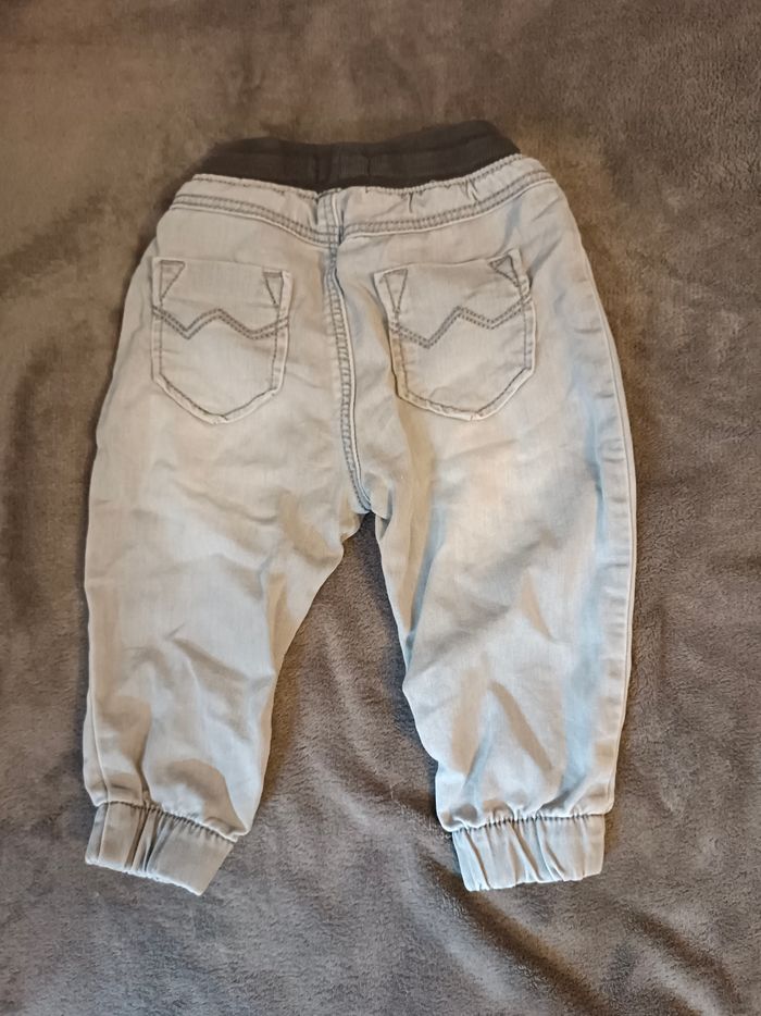 Jeans gris à lacet bordeaux - photo numéro 5