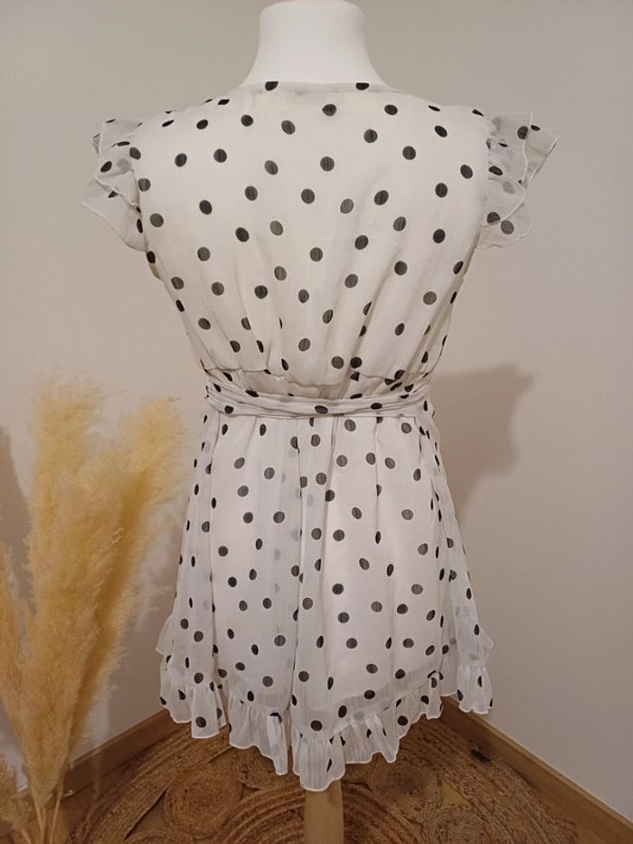 Tunique blanche à pois noirs Leslly taille L 40 - photo numéro 8