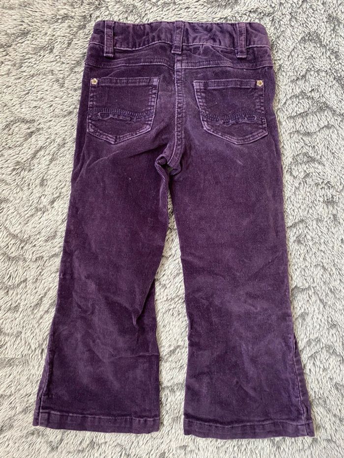 Pantalon en velours violet - 3 ans - photo numéro 4