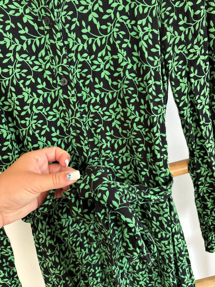 robe longue noire et verte Zara taille XS - photo numéro 5