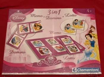 Jeu 3 en 1 Memory /Domino/Lotto Princesses Disney Neuf