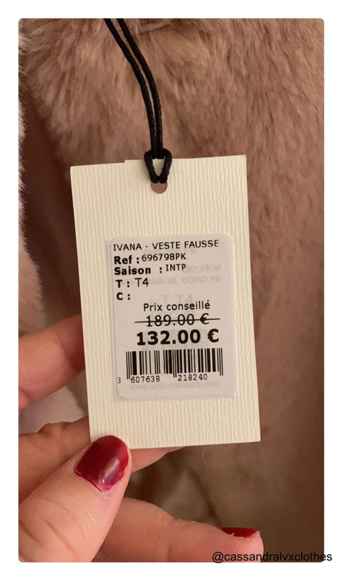 Veste en fausse fourrure rose Ivana - Un jour ailleurs - photo numéro 7