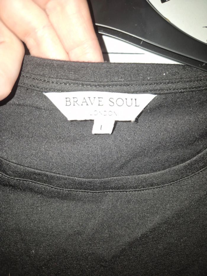 Magnifique crop top noir avec dentelle Brave Soul London taille L - photo numéro 5