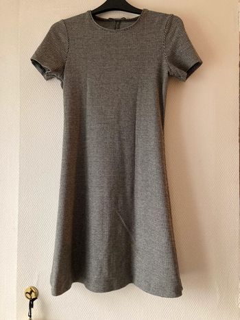 Robe motif pied de poule Mango