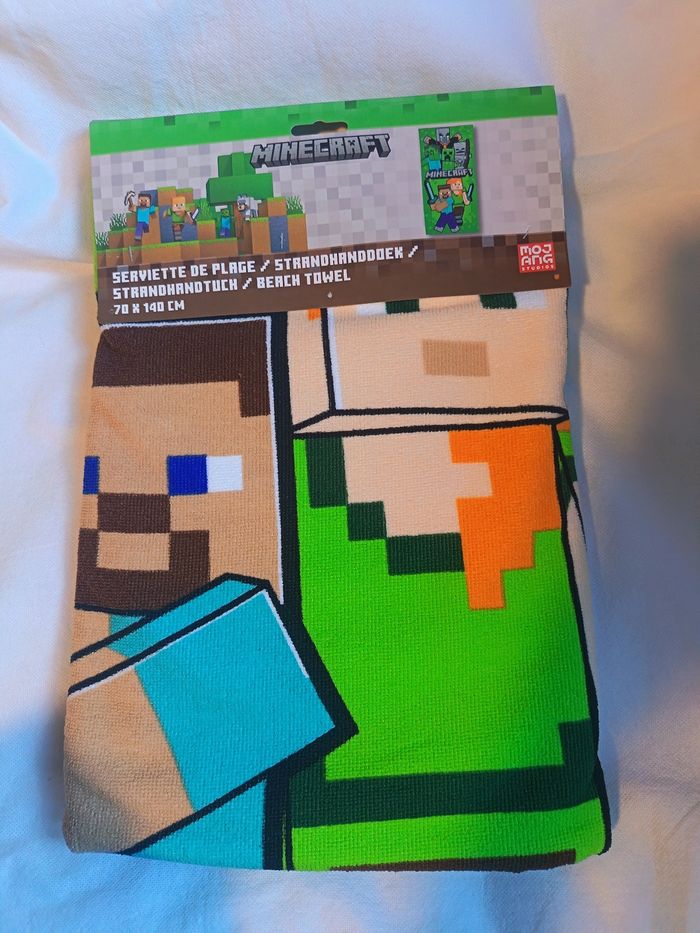 Minecraft Serviette de Plage 70x140cm