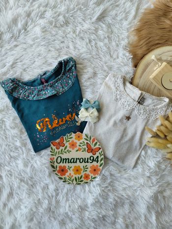 Lot de t-shirt manches longues sergent major fille 9 ans 🎀