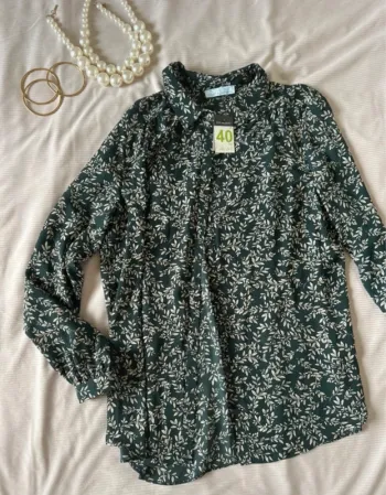 Chemisier fleurie primark vert tailleL neuf