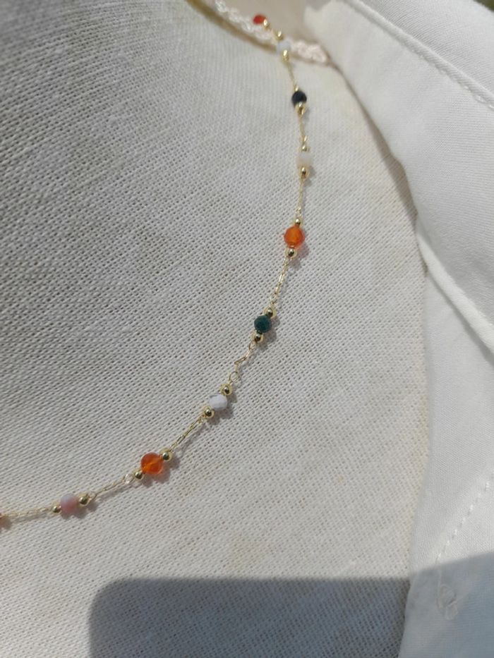 Superbe collier de clavicule pierres naturelles - photo numéro 3