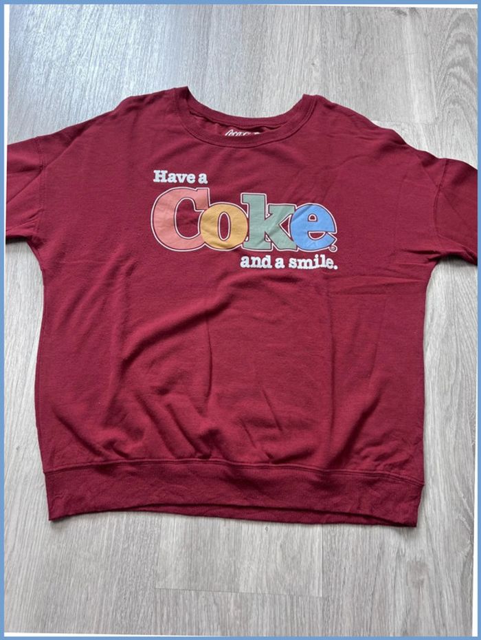 Pull vintage Coca-Cola Bordeaux Taille M - photo numéro 8