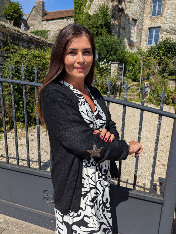 Gilet Oslo noir étoile aux coudes
TU