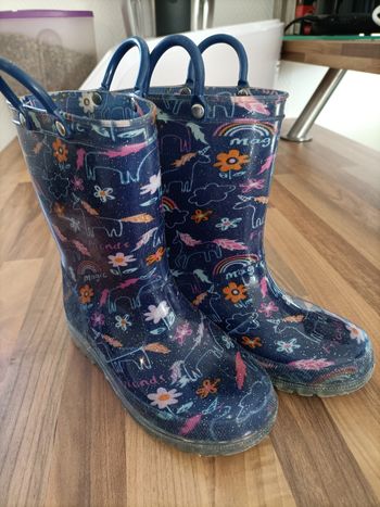 Bottes de pluie bleu licorne 30