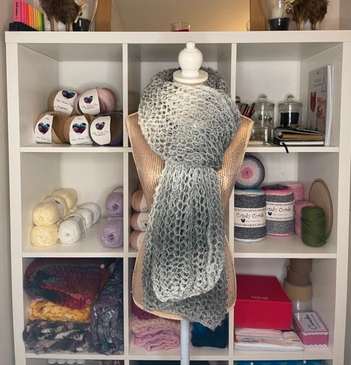 Écharpe nuage tricot