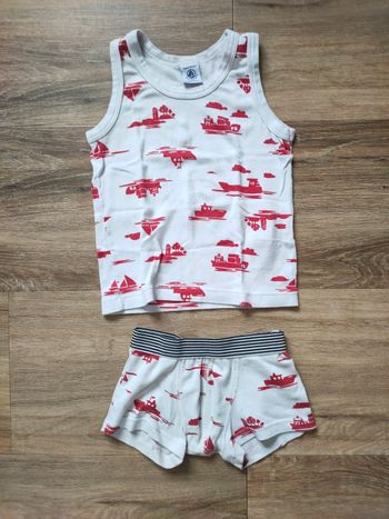 Marcel et boxer Petit Bateau 4 ans