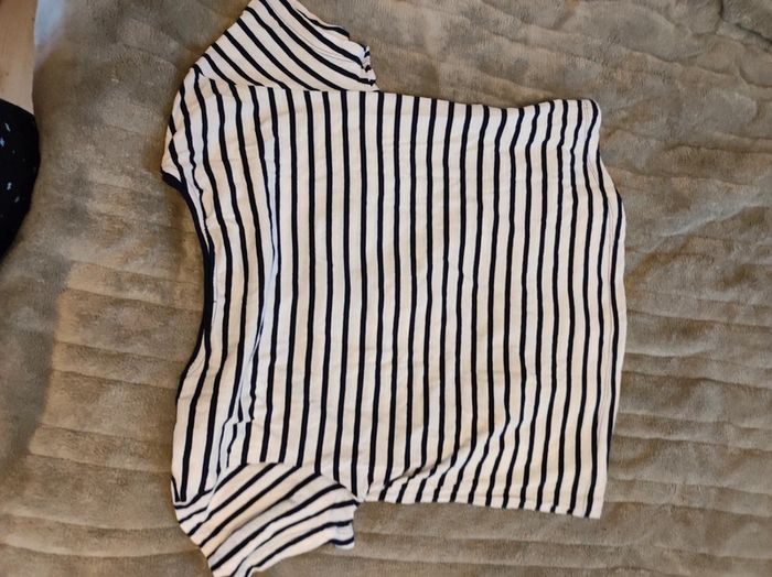 t shirt mariniere mango - photo numéro 3