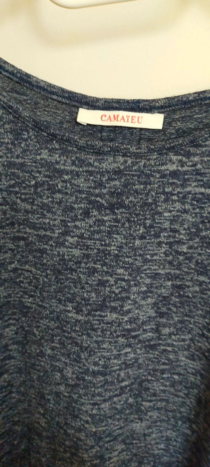Pull chiné bleu Camaïeu - photo numéro 3