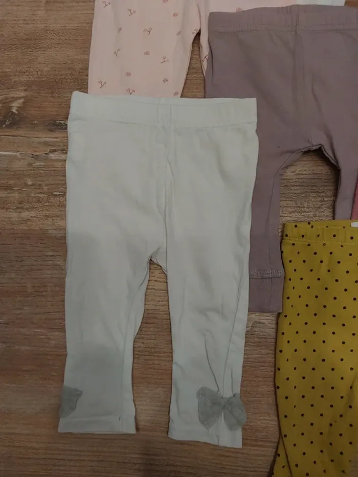 Lot 7 leggings 6mois - photo numéro 3