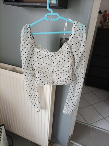 Top blanc et pois