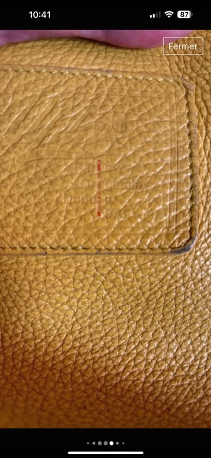 Véritable sac besace vintage #upla moutarde - photo numéro 7