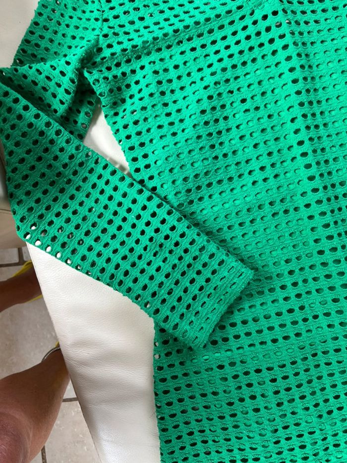 Jolie robe été cache cache taille s deux en un style dentelle vert pour 36 à 38 - photo numéro 11