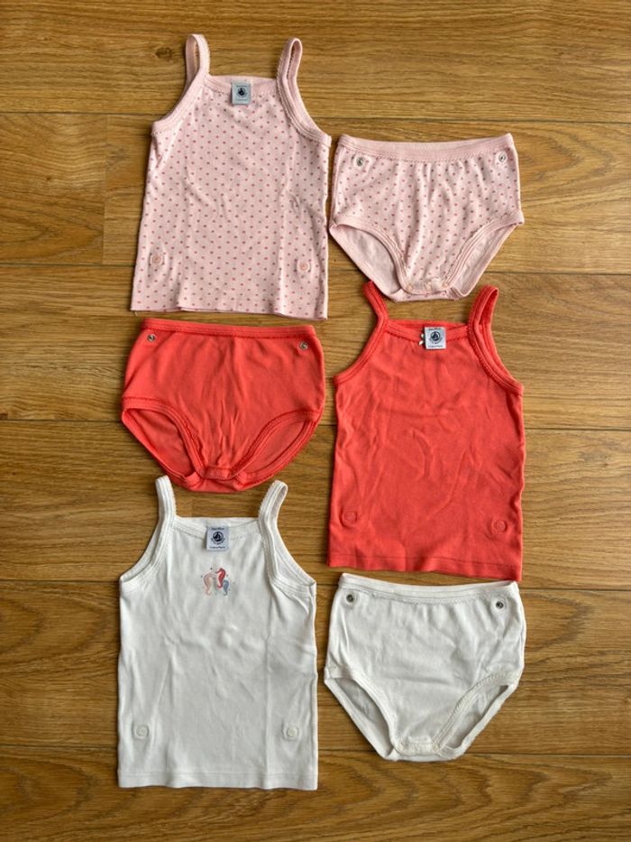 Lot de bodies-culottes 2 en 1 bébé fille Petit Bateau 36M