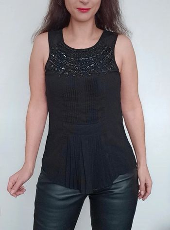 Haut soirée col bijoux taille 40