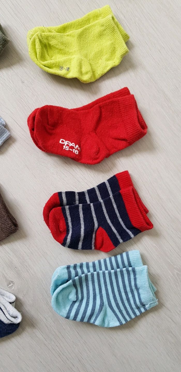 Lot 8 paires chaussettes 15/18 (3/6 mois) - photo numéro 3