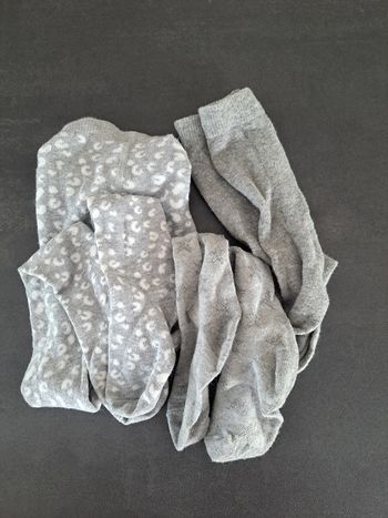 lot 2 collants Gris 3-4 ans