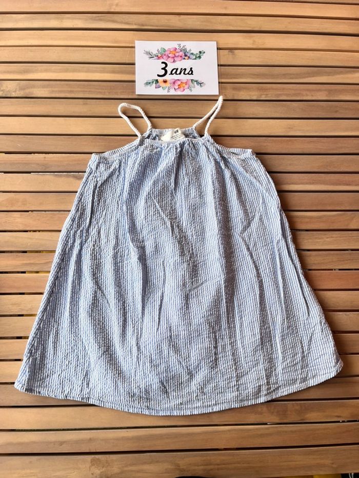 Robe à bretelles rayée h&m 3 ans