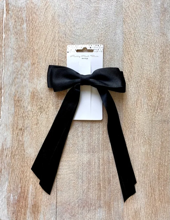 Barrette nœud satin noir de Beautélive Pretty Final Touch – Neuve - photo numéro 2